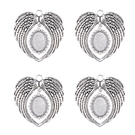 8 шт. Прозрачные стеклянные подвески, с обнаружением сплава тибетского стиля, крыло