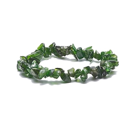 Natural Diopside Chips Beaded Stretch Bracelet, Gemstone Jewelry for Women