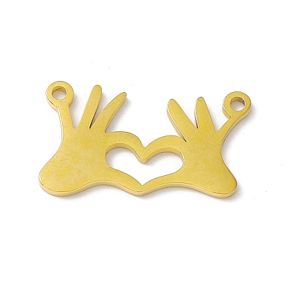 304 подвески из нержавеющей стали, сердце руки ссылки