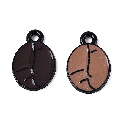 Подвески из эмалевого сплава с краской для выпечки, подвески из кофейных зерен, чёрные