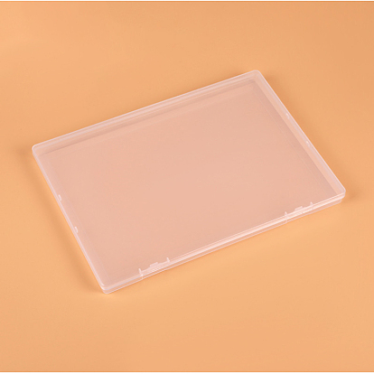Contenedor de almacenamiento de cuentas de polipropileno (pp) rectangular, con tapa abatible, Rectángulo