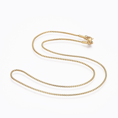 304 из нержавеющей стали коробки цепи ожерелья, с карабин-лобстерами 