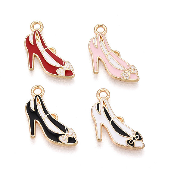 Подвески из эмали и сплава, без кадмия и без свинца, золотой свет, очарование высоких каблуков