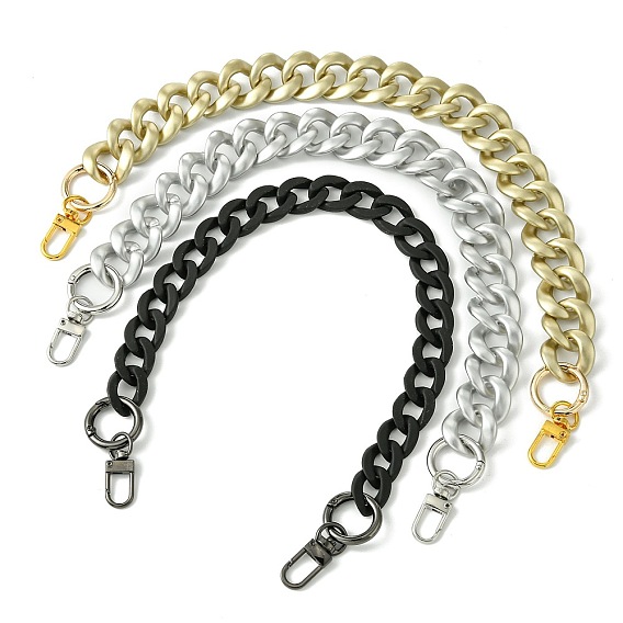 3 шт. 3 цвета окрашенные распылением ручки для пластиковых пакетов ccb, с поворотными застежками из цинкового сплава, для замены ремней для мешков