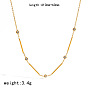 304 Stainless Steel Pave Clear Cubic Zirconia Tube Link Chain Necklaces for Women