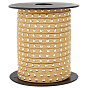 20 Yards Flat Faux Suede Cords, with Silver Color Plated Alloy Rivets