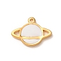 304 acier inoxydable émail pendentifs, charmes de la planète, or