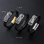 Браслеты из плетеного шнура из искусственной кожи в стиле панк, 304 Браслеты с подвесками в виде цикад из нержавеющей стали для мужчин, с магнитной застежкой