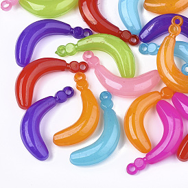 Transparent Acrylic Pendants, Banana