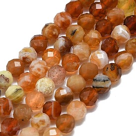 Natural Gemstone Beads Strands, Faceted, Round