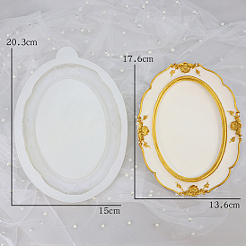 Oval Picture Frame Silicone Molds, for UV Resin, Epoxy Resin Craft Making