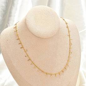 304 ожерелья из нержавеющей стали с кисточками и витой цепочкой для женщин