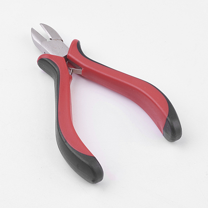 DIY Jewelry Tool Sets, Ferronickel Side Cutting Pliers, Chain Nose Pliers and Round Nose Pliers, 115~130x55~60mm