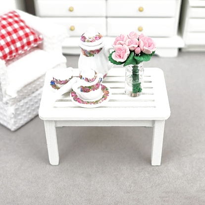 Миниатюрные украшения для чайного столика из дерева, аксессуары для домашнего кукольного домика с микро-ландшафтом, притворяясь опорными украшениями