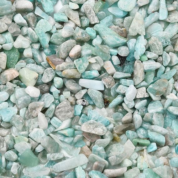 Естественно амазонит бисер чип, нет отверстий / незавершенного, 2~8x2~4 мм, Около 8500 шт / 500 г