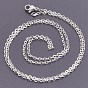 Stainless Steel Cable Chain Necklace Making, for Beadable Necklaces Making