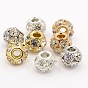 Messing Klasse A Strass Laterne Perlen, 11x9 mm, Bohrung: 3 mm