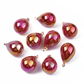 Гальванические акриловые подвески, без кадмия и без свинца, с латунной фурнитурой , слеза