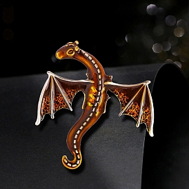 Cartoon Flying Dragon Brooches, Alloy Enamel Pins, Animal Badge for Clothes Backpack