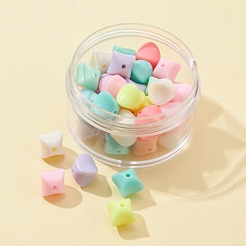 42pcs perles acryliques opaques, carrée