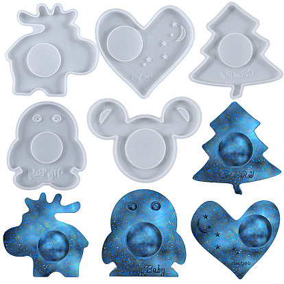 DIY Candle Silicone Molds, Decoration Making, for Candle Making, Food Grade Silicone, White