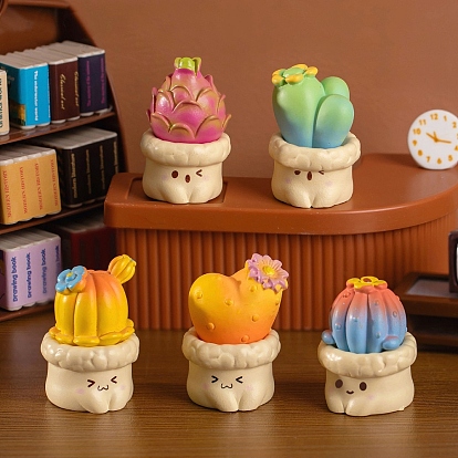 Скульптура из смолы кактуса витрина украшения, для домашнего офисного стола