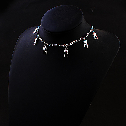 Готический ретро стиль сплава ожерелья с подвеской в форме зуба