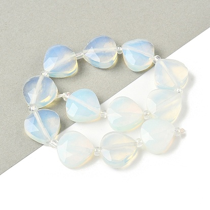 Opalite бисер пряди, слеза, граненые, с бисером