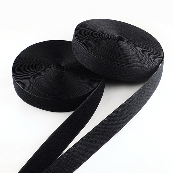 Adhesive Hook and Loop Tapes, Magic Taps with 50% Nylon and 50% Polyester, 38mm, about 25m/roll, 2rolls/group