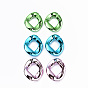 Акриловые кольца с покрытием uv , разъемы для быстрой связи, для изготовления украшений из цепочек, Twist овальные
