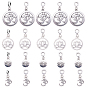 Tibetan Style Alloy European Dangle Charms, Large Hole Pendants, Chakra, Mixed Shapes