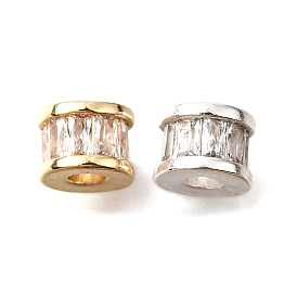 Колонна латунные микро-паве кубические циркониевые разделительные бусины, стойки покрытие, долговечный