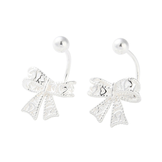 999 тонкие серебряные беруши с бантом калибры