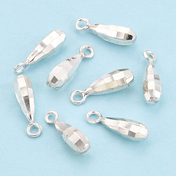 925 серебряные шармы, граненые, слеза