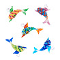 5 шт. 5 цветов большие подвески ручной работы в технике лэмпворк, прелести дельфинов