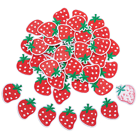 40шт компьютеризированная вышивка ткань утюгом на заплатках, аксессуары для костюма, аппликация, клубника