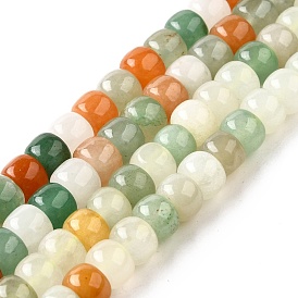 Нити бусин из натурального смешанного авантюрина, баррель