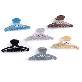 PVC Claw Hair Clips, with Rhinestones, Hair Accessories for Women & Girls