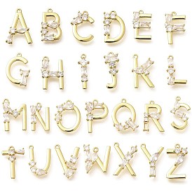 Латунные микро проложить кубического циркония подвески, буква-z чары, золотые