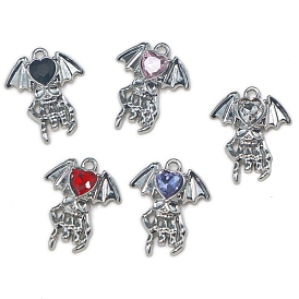 Подвески в виде крыльев и сердец из сплава