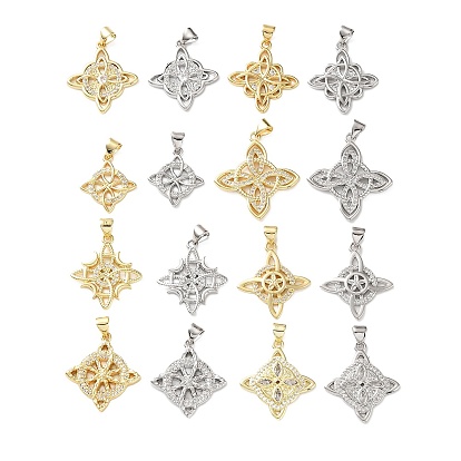 Латунные микропаве прозрачные подвески с фианитом, ведьмы узел викканский символ прелести