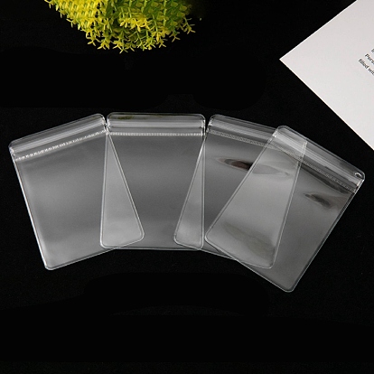 Bolsas con cierre de cremallera anti oxidación de pvc, bolsa de almacenamiento de embalaje de joyería antideslustre transparente, Rectángulo