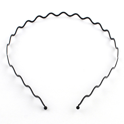 Hair Accessories Iron Wavy Hair Band Findings, 126mm