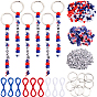 DIY Jewelry Making Kits, including 304 Stainless Steel Split Key Rings, Waxed Polyester Cords, Acrylic & Plastic & Handmade Polymer ClayBeads