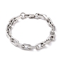 201 Stainless Steel Oval Link Chain Bracelets for Men
