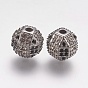 304 Stainless Steel Rhinestone Beads, Round