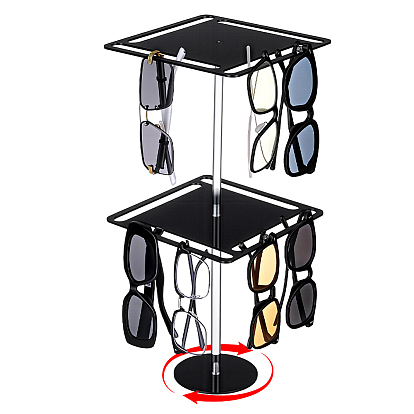 2-stufige Acryl-Sonnenbrillen-Organizer-Displayständer, Viereck