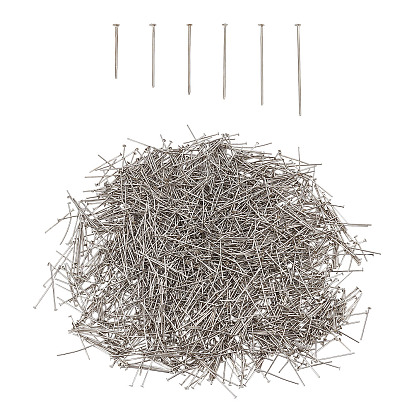 1800Pcs 6 Style Iron Flat Head Pins, Cadmium Free & Lead Free