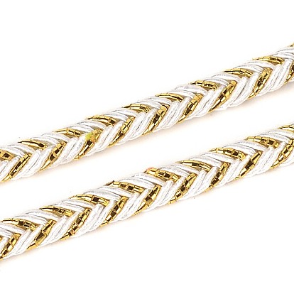 Tressés fils de tissu les cordons pour la fabrication de bracelets, 6 mm, environ 50 mètres / rouleau