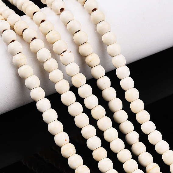 Синтетические бусины из магнезита, круглые